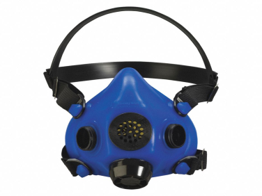 North by Honeywell RU85001 Half Face Silicone Respirator, Royal Blue, Dual Cartridge