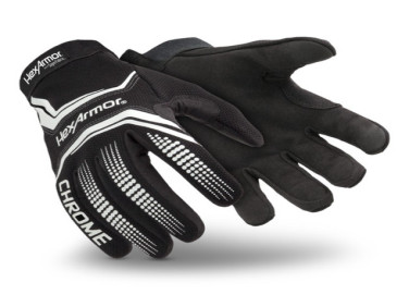 HexArmor 4032 Chrome Core Mechanics Glove, ANSI/ISEA Cut A8 SuperFabric, Black, Sold In Pairs